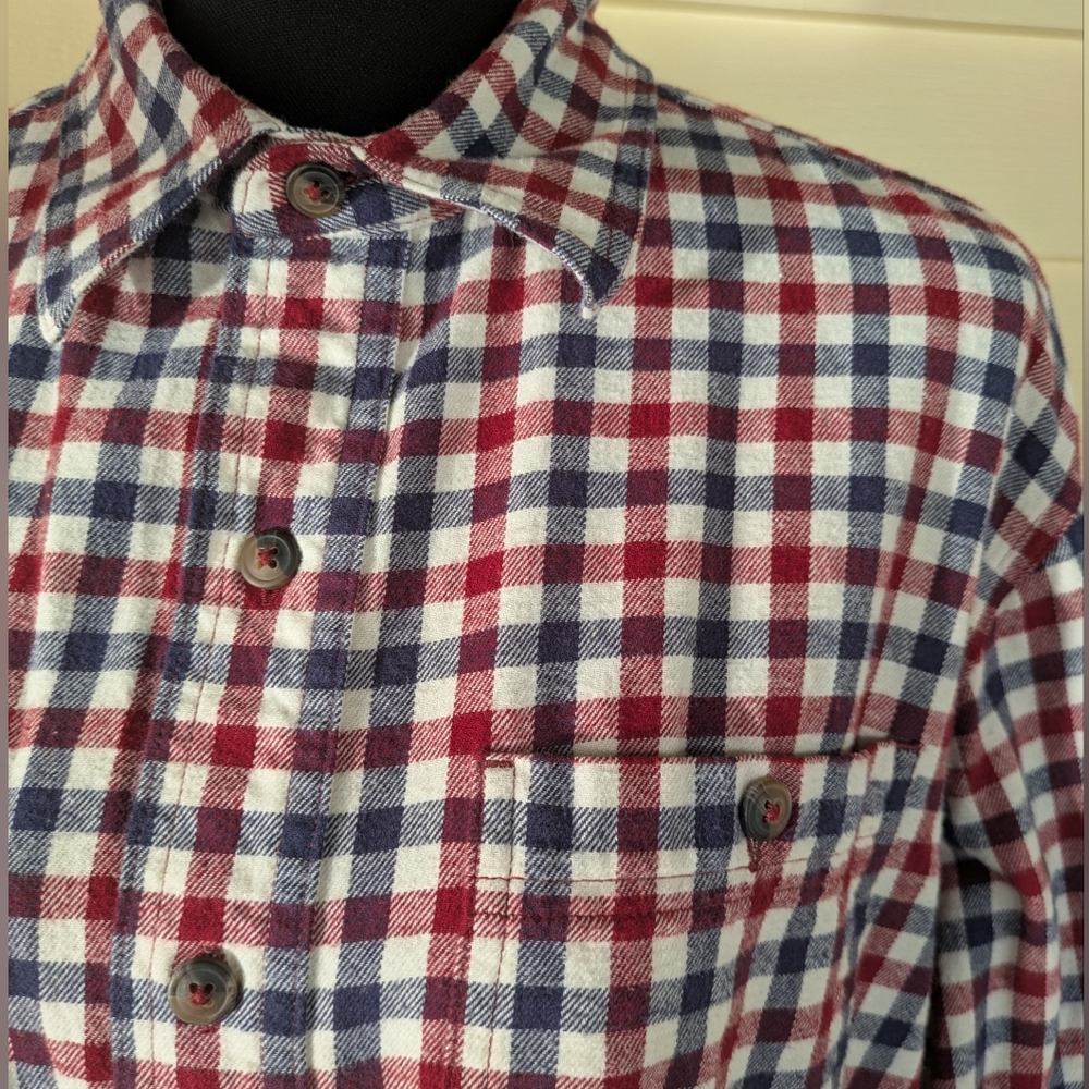 Blue Mountain Men's Plaid Flannel Shirt Size M